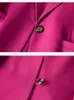 Blazer da donna Blazer Donne Wear Wear Suit Coffee Pink Black Office Business Blabs a 2 pezzi Blazer e pantalone 230306