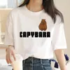 T-shirts pour hommes Capybara Tshirt Top Tees Homme Esthétique Drôle Anime Casual Chemise Blanche Couple Vêtements