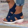 Sandals Sandals Sandales Summer Céde en tricot en maille Plateforme de conception Chaussures pour les femmes Comfort Femme Footwear 2022 Zapatillas Mujer New Z0306