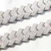 Popular Heavy Cuban Chain 4 Rows 20mm Width S925 Silver Moissanite Diamond Chain Rapper Hip Hop Necklace Cuban Link Chain