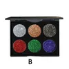 Sombra dos olhos Novo Handaiyan Brand Makeup 6 Cores Paleta de sombra de brilho de brilho glitter à prova d'água