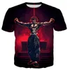 Herr t-skjortor 3d Baki Hanma tryckt t-shirt man/kvinnor avslappnad harajuku streetwear trendiga toppar
