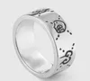 60% korting op 2023 Nieuwe luxe hoogwaardige mode -sieraden voor Sterling Silver Ring Old Hip Hop Style Men's and Women's Daisy Skull Batch