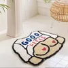 Carpet Funny Plush Cosco de banho tapete de moda Desenho de água Absorção de água Tapetes de piso macio Sala de estar Tapete de banheiro não -lipslip 230303