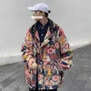 Męskie bluzy bluzy wiosenne i jesienne w stylu Hongkongu Hip-hop Graffiti Hooded Jacket Mężczyzna