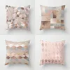 Kussen Rose Goud Pink Marble Textuur omvat Nordic Geometric Pillowcase Livingroom Banke Bank Decoratieve kussens