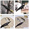 Eyeliner M Makeup Brand Pen Feather Design Liquid Waterproof Long Lasting Smooth Black Brow Eye Liner Cosmetics Drop Delivery Health Dh2Uj