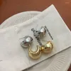 Boucles d'oreilles à tige Super grande lune forme personnalité élégante or argent couleur percé C pour les femmes breloques japonaises oreille bijoux cadeau