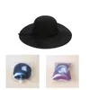 Hoeden met brede rand Emmerhoeden Chapeau Casual Fedora Cap Brede rand Koepelhoeden Hoge kwaliteit wol Floppy dames zwarte cloche hoed 230306