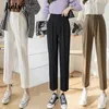 Pantalon Femme Capris Jielur Mode Femme Pantalon Printemps Droite Noir Blanc Kaki Pantalon Costumes Formelle Casual S-XL Pantalon Femme Harajuku 230306