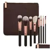 Makeup Brushes Borst Mtiple Styles With Pu Bag Professional för Powder Foundation Blush Eyeshadow Tools Drop Delivery Health Beauty Dhnbx