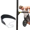 Coloque o suporte de levantamento de peso Cinturão pull-up com o equipamento de fitness de academia de corrente de corrente de metal