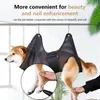 Hundkläder Pet Cat Grooming Hammock Bekväm andlig hängande hållare med krokar för nagelklippning