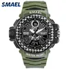 Armbandsur sportklockor Big Dial Quartz Digital Military Waterproof Men Man Clocks Men's Watch Smael Reloj Hombre