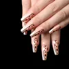 False Nails 24pcs French Leopard Stampa Ballet Manicure Patch STTX889