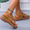 Sandálias JMPRS Tassel Gladiator Sandals Women 2022 Summer Clip Toe Wedges Sandals Woman Plus Tamanho 43 Slingbacks Plataforma Sapatos de praia Z0306
