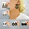 Dangle Earrings Flower Heart Large For Women Vintage Luxury Unique Geometric Ear Accessories Fashion Simple Girl Pendant Jewelry