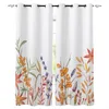 Curtain Flower Lavender Boho Curtains For Living Room Window Panels Bedroom Kitchen Drapes Home Decor