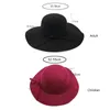 Hoeden met brede rand Emmerhoeden Chapeau Casual Fedora Cap Brede rand Koepelhoeden Hoge kwaliteit wol Floppy dames zwarte cloche hoed 230306