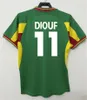 2002 2003セネガルレトロサッカージャージMane Koulibaly Gueye Kouyate 02 03 O.Daf Diop H.Camara Kh.Fadiga Diouf Vintage Classic Football Shirt