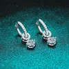 Polsino dell'orecchio Smyoue orecchino a goccia placcato oro bianco da 1 ct per le donne Gioielli da sposa scintillanti 100% argento massiccio 925 all'ingrosso 230303