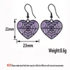 Bengelen oorbellen schattige stijl Koreaans Halloween Spectre Spider Web Purple Love Heart Fashion Women Hoop Lover Gifts