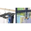 Hooks & Rails Multifunctional Clothes Drying Rack With Belt Storage Hanging Tie Shelf