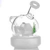 9.5-Inch Christmas House Mini Bong with Sandblast Finish and 14mm Female Joint