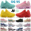 2024 OG 95 Diseñador Zapatillas para correr Triple Rosa Blanco Degradado 95s Rojo Siguiente Naturaleza Rise Unity Ghost Pastel Amarillo WMNS Corcho Gamuza Aqua Corcho Rosa Zapatillas deportivas para mujer T6