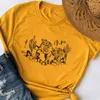 Kobiety dla kobiet Kuakuayu hjn yeehaw kowboj rodeo print w zachodnim stylu T-shirt kobiety retro wiejska koszula cowgirl tops