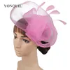 Stingy Brim Hats Elegant Women Fashion Fedora Wedding Fascinator Headwear Bridal Headpiece Millinery Hair Accessories Wedding Hats Hair Pins 230306