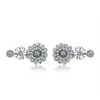 925 Silver Fit Kolczyki Pandora Crystal moda Kobiet biżuterii