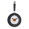 Väggklockor Creative Decor Clock Kitchen Omelette Fry Pan Fried Egg Design 3D Titta Novelty Toy