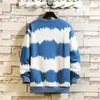 Men's Hoodies MISSKY Sweatshirts Streetwear Crew-neck Two-color Tie-dye Large Size Loose Casual Bottoming Male Tops