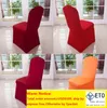 100 PCS Universal White poliester Spandex Wedding Chair Covery na wesela bankietowe składanie hotelu dekoracje dekoracje hurtowe