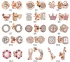 925 Silver Rose Gold Charm round Series Stud Earrings Fashionable Earrings Earrings Classic