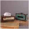 Taschentuchboxen, Serviettenbox, Serviettenaufbewahrung, amerikanischer Stil, Retro-Radio-Form, Behälterhalter, Zuhause, Café, Dekoration, 210326 Drop Otji3