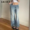 Frauen Jeans Retro Jeans Frauen Mode Famale Kleidung Lose Casual Jeans Mid Taille Y2k Streetwear Ästhetik Solid Baggy Straight Hosen 230306