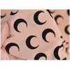 New Womens Dress Feminine Moon Pattern Pajamas Women Summer Ultra-thin Traceless Ice Silk Vest Skirt Occidental Sexy Sleepwear M-XXXL