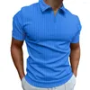 Heren t shirts voor mannen zomer s-2xl casual revers t-shirt nek polyester v kwaliteit regelmatige 2023 mode