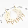 Dangle Earrings 2023 Fashion Gold Sliver Metal Moon Drop For Women Rhinestone Bells Tassel Earring Party Jewelry Gift