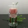 Rökande rör Multi-Claw Partition Mute Filter Cigarettkokare under toppfärg Silkboll Glas Bongs Oljebrännare