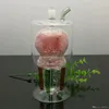 Smoking Pipes Multi-claw partition mute filter cigarette kettle under top color silk ball Glass Bongs Oil Burner Pipes