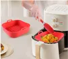 Silicone Air Fryer Liner Micro-ondes Gâteau Casseroles Cuisine Outil Grande Capacité Réutilisable Moule Accessoires Ensemble