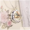 Pendentif Colliers Je t'aime à la lune et au dos Maman Collier Fête des Mères Cadeau Bijoux de mode en gros N113 Drop Delivery Pendentifs Dho0O