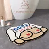 Carpet Funny Plush Cosco de banho tapete de moda Desenho de água Absorção de água Tapetes de piso macio Sala de estar Tapete de banheiro não -lipslip 230303