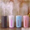 Air Freshener Mini Trasonic Humidifier Aroma Oil Diffuser Aromatherapy Mist Maker 4 Color Portable USB Liidifers for Home Car Drop DHMCQ