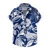 T-shirts pour hommes Hommes Pack 3D Impression numérique Poche Boucle Revers Chemise à manches courtes Hommes