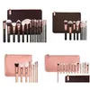 Makeup Brushes Borst Mtiple Styles With Pu Bag Professional för Powder Foundation Blush Eyeshadow Tools Drop Delivery Health Beauty Dhnbx