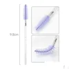 Pennelli trucco Cristallo bianco Glitter Ciglia Mascara Bacchette Mini Colorf Eye Lashes Spoolie Brush Sopracciglio Pettine Strumenti di bellezza Drop Deliv Dhr1Y